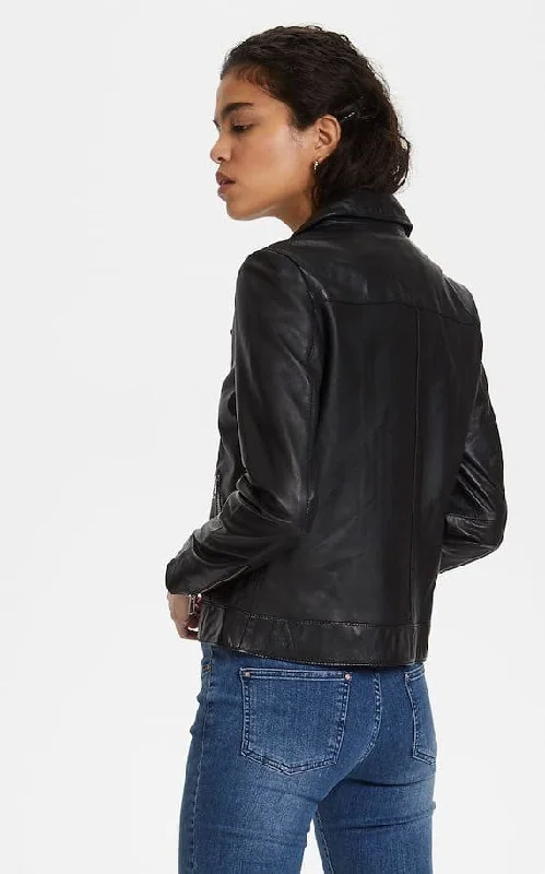 Soaked In Luxury- Leather Biker Jacket