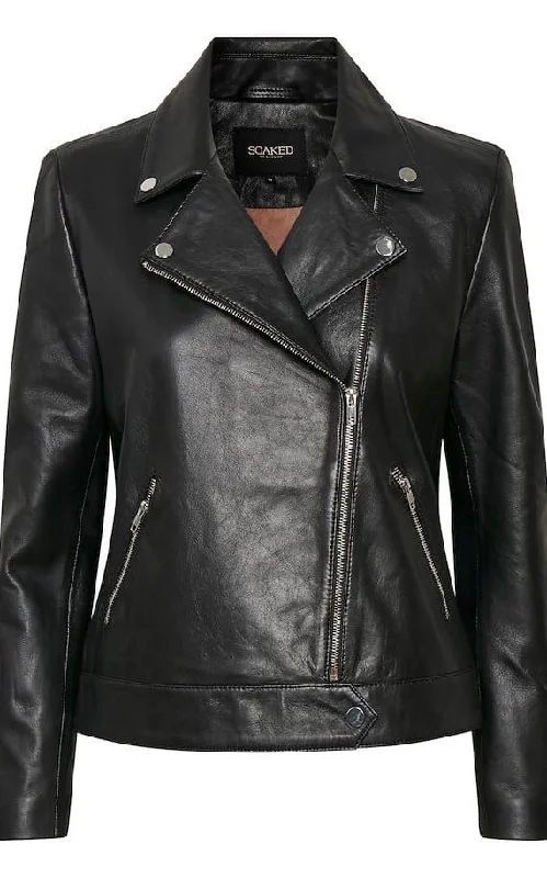 Soaked In Luxury- Leather Biker Jacket