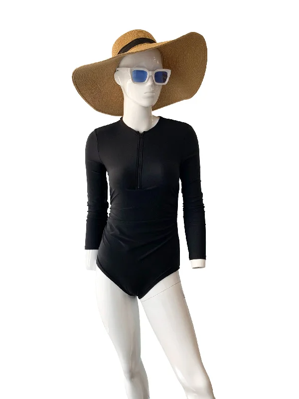 Ladies Black Long Sleeve Bathing Suit