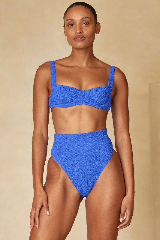 Sorrento Top - Cobalt Crinkle