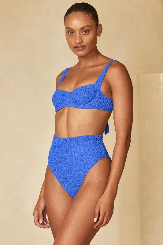 Sorrento Top - Cobalt Crinkle