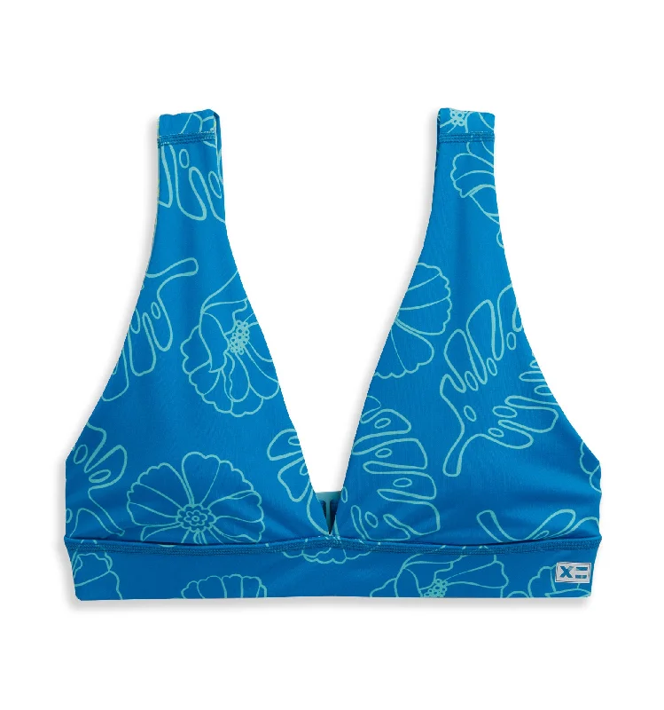 Swim Reversible Plunge Top LC - Keep Palm