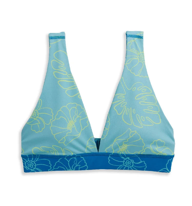 Swim Reversible Plunge Top LC - Keep Palm