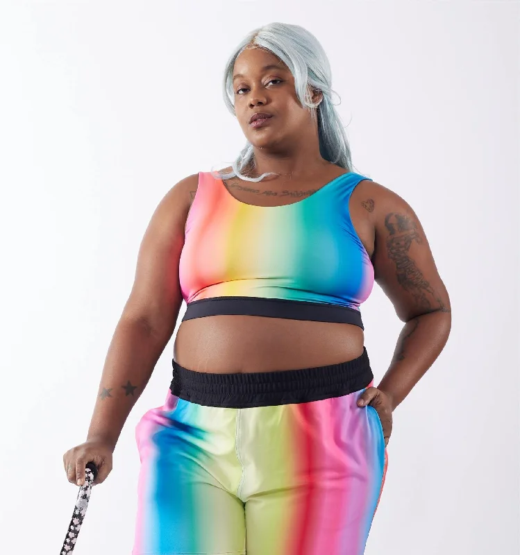 Swim Reversible Sport Top - Melting Rainbow