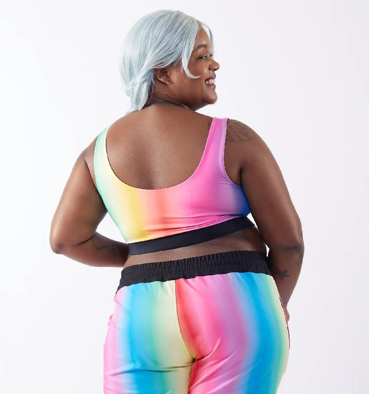 Swim Reversible Sport Top - Melting Rainbow