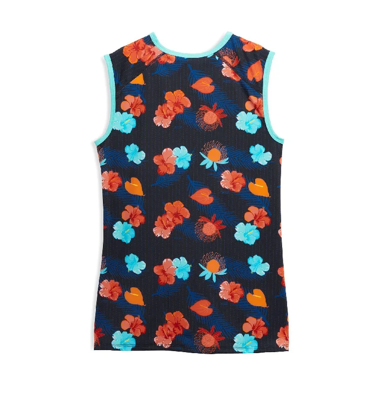 Swim Tank LC - Blue Aloha Print