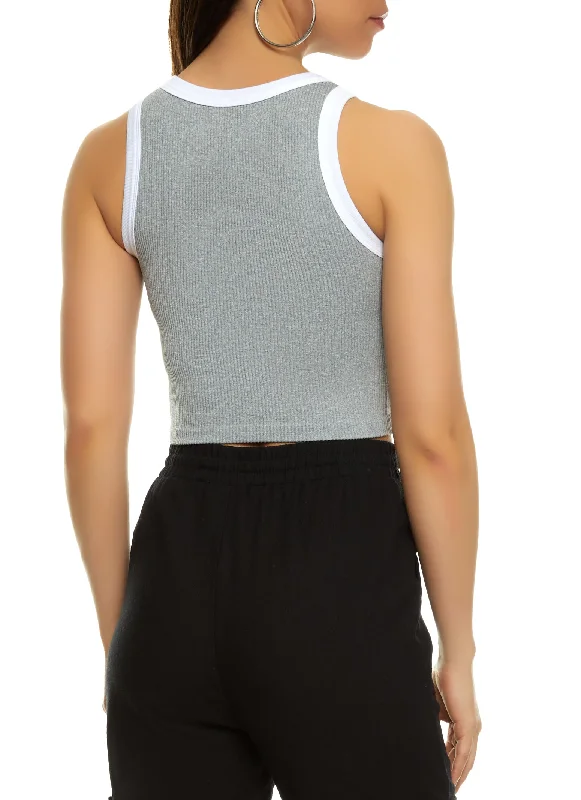 Ringer Cropped Tank Top