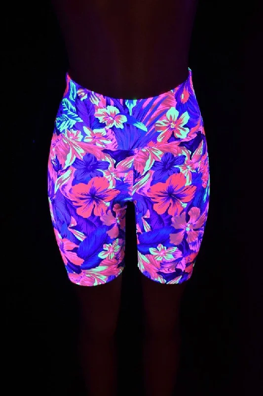 Tahitian Floral Bike Shorts