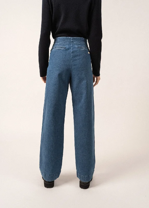 Torie Ponte Trousers - in denim (COOPER JEAN)