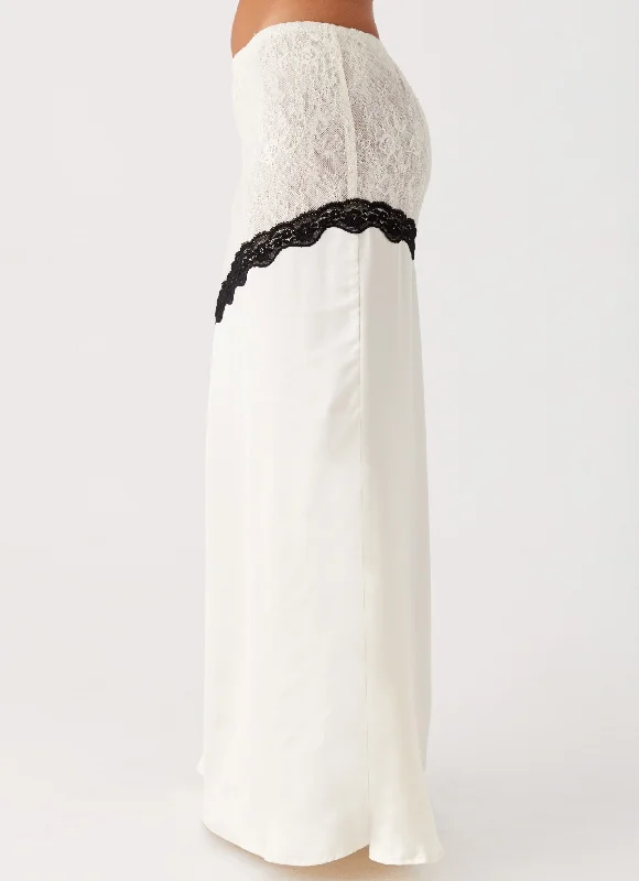 Duet Lace Maxi Skirt - Ivory