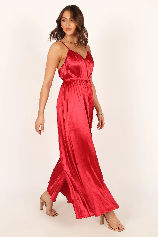 Eden Wide Leg Jumpsuit - Red