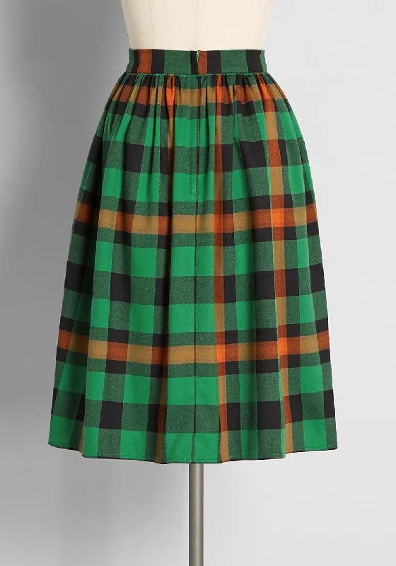 ModCloth x Collectif Fireplace Stories Swing Skirt