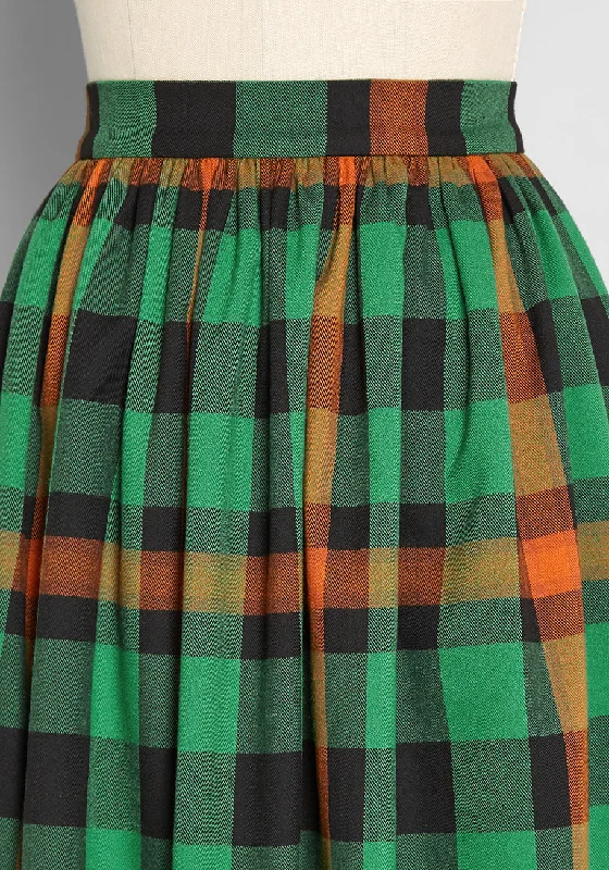 ModCloth x Collectif Fireplace Stories Swing Skirt