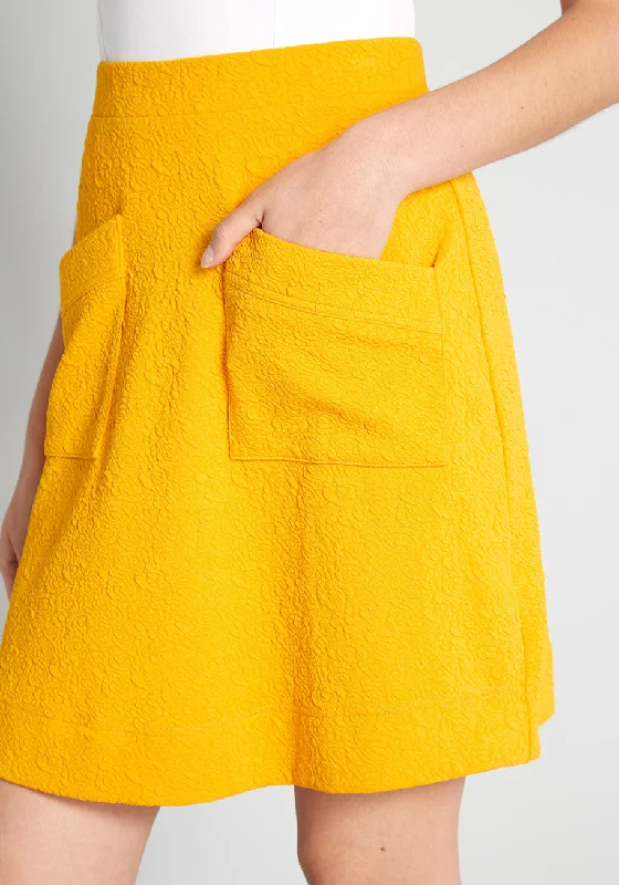 Goldie Blooms Knit A-Line Skirt