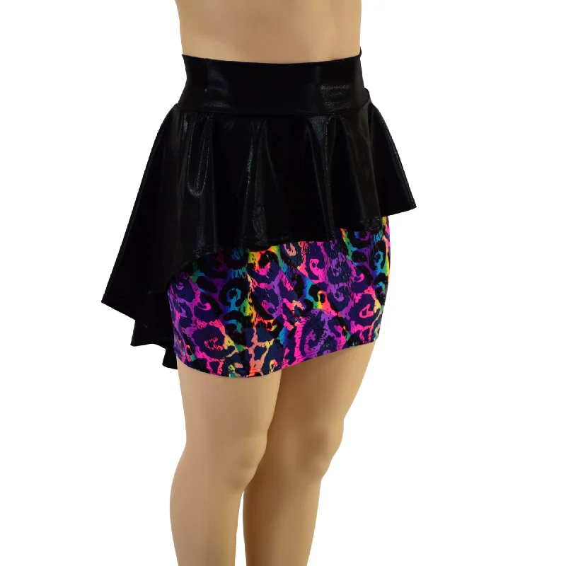 Hi Lo Peplum Bodycon Skirt