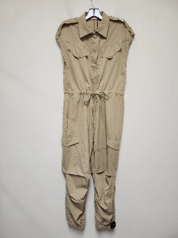 Jumpsuit By Clothes Mentor In Tan, Size: L