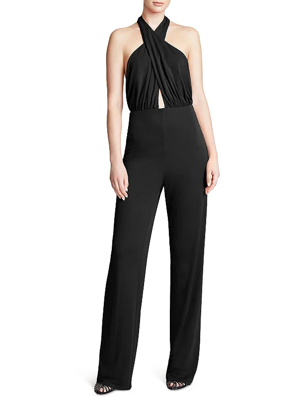 Kaiya Womens Halter Open Back Jumpsuit