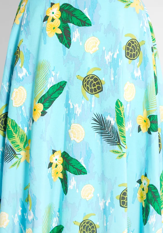 ModCloth x Collectif Sea Turtles, Ahoy! Swing Skirt