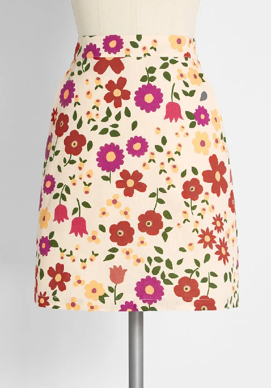 ModCloth x Princess Highway Floral Mini Skirt