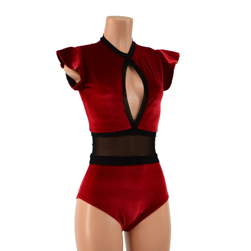 Red Velvet Romper & Break Away Skirt Set