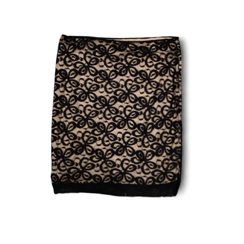 Skirt Midi By Sophie Max In Black & Tan, Size: 12