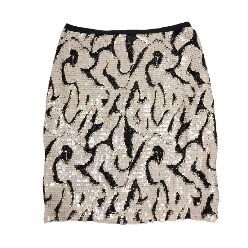 Skirt Mini & Short By Antonio Melani In Black & Cream, Size: 14