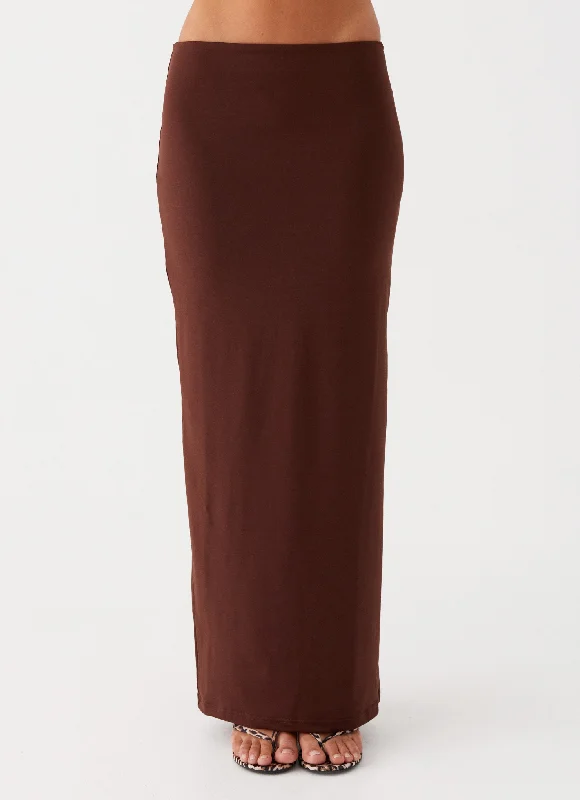 Solace Soul Maxi Skirt - Chocolate