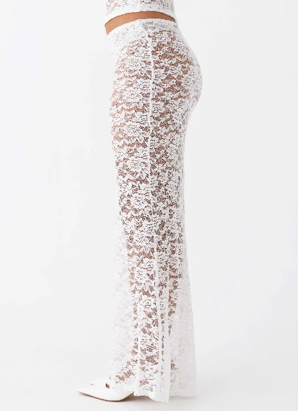 Zephyra Lace Maxi Skirt - White