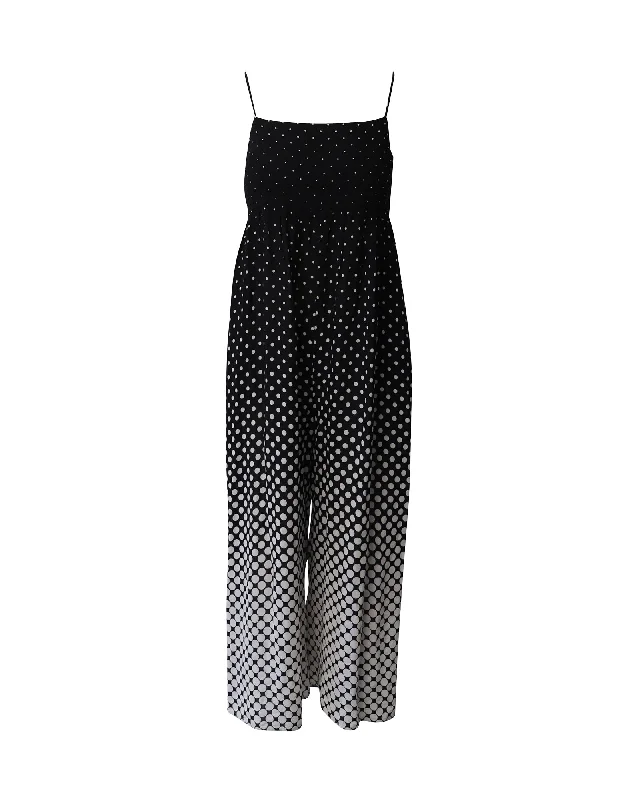 Zimmermann Polka Dot Jumpsuit in Black Polyester